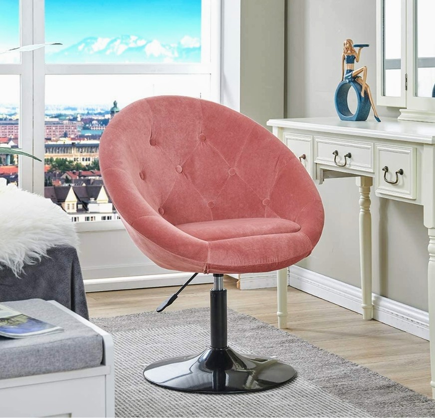 Pink Velvet Vanity Chair Furniture, Pink Velvet Vanity Chairs
